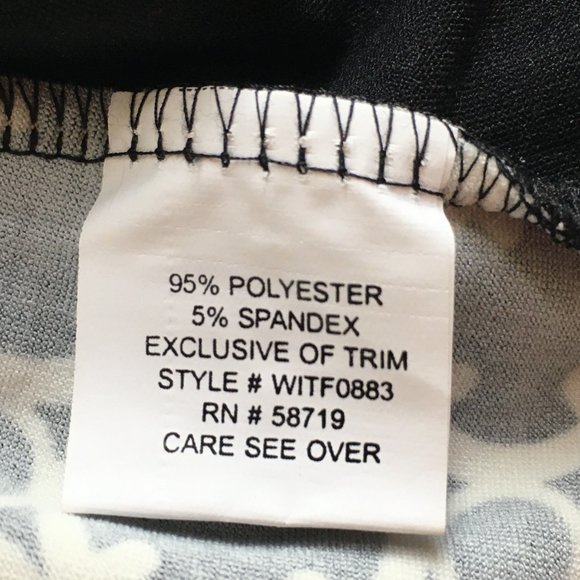 Notations Black and White Abstract Layered Top 3X - Picture 11 of 12